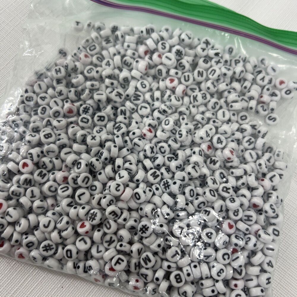 Alphabet Beads - 5.5 oz - Plastic - Beading - Stringing - Letters